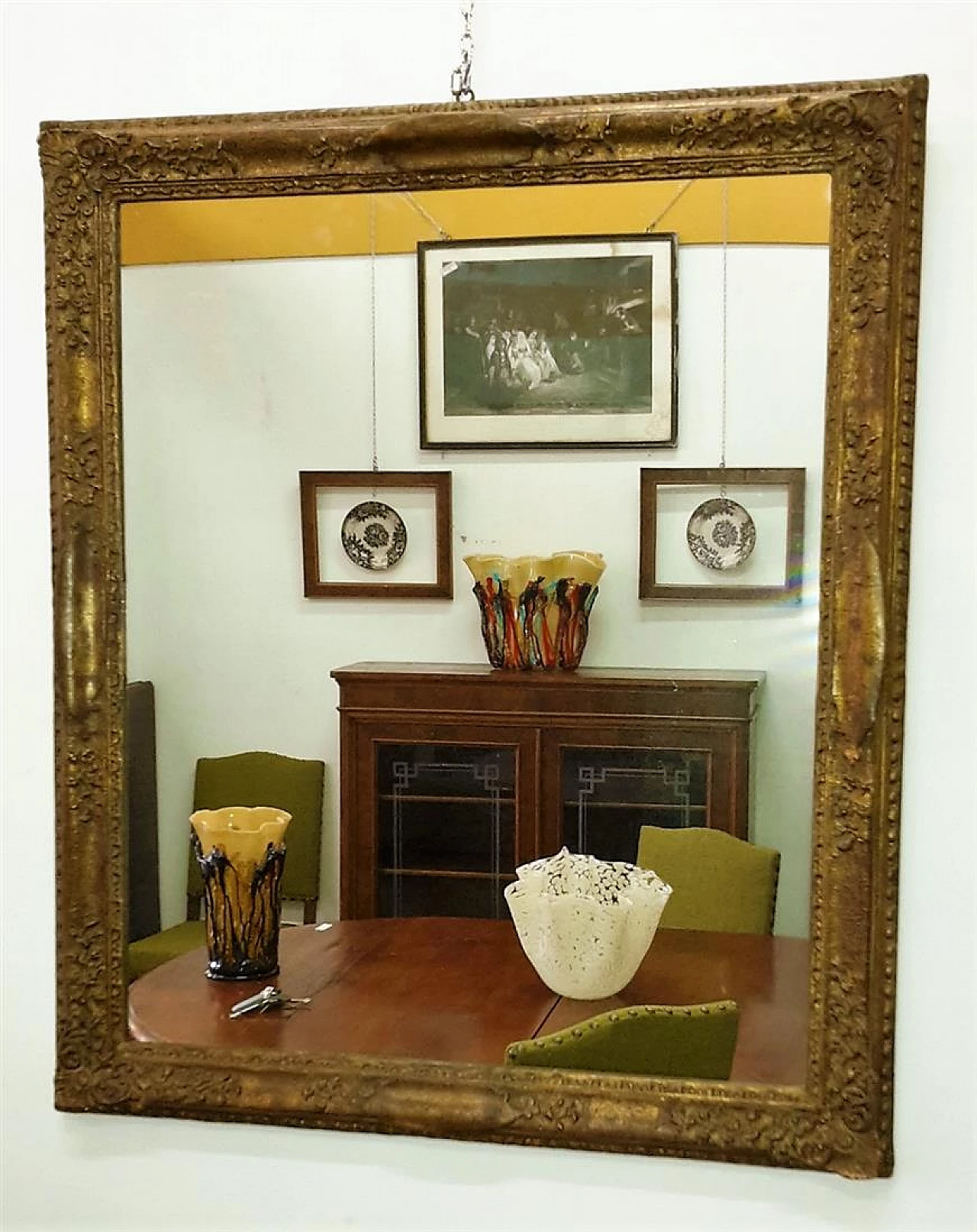Specchio francese in legno e gesso dorato, '800 3