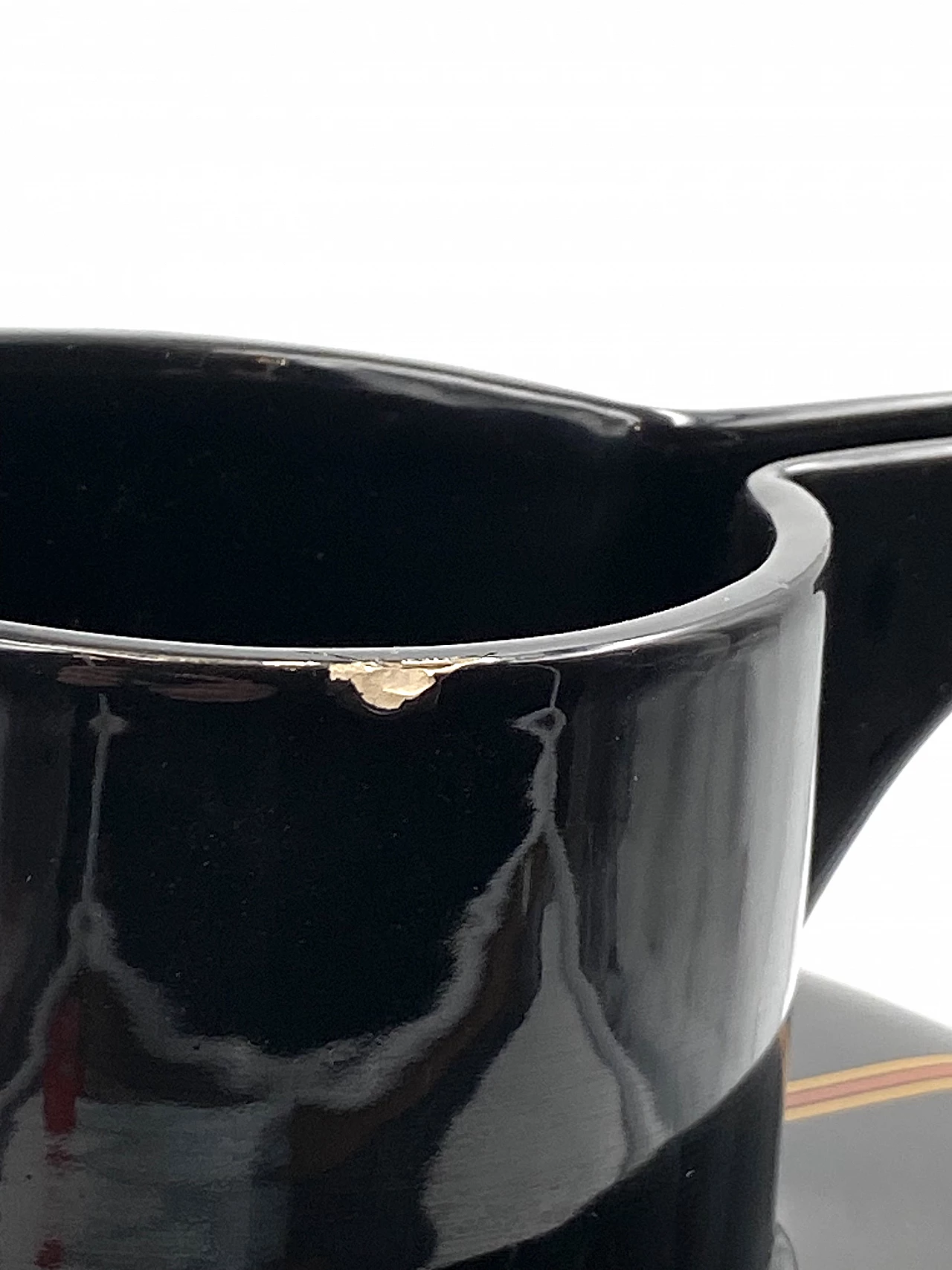 Vaso nero in ceramica di Sergio Asti per Cedit, 1969 12