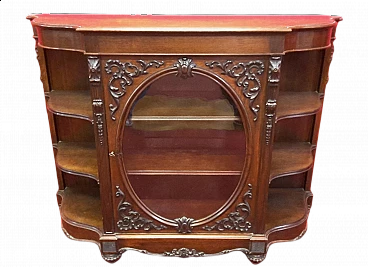 Vetrina Luigi Filippo in palissandro intagliato, '800