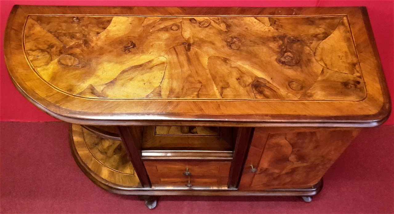 Mobile da ingresso in noce e radica di noce, anni '20 8