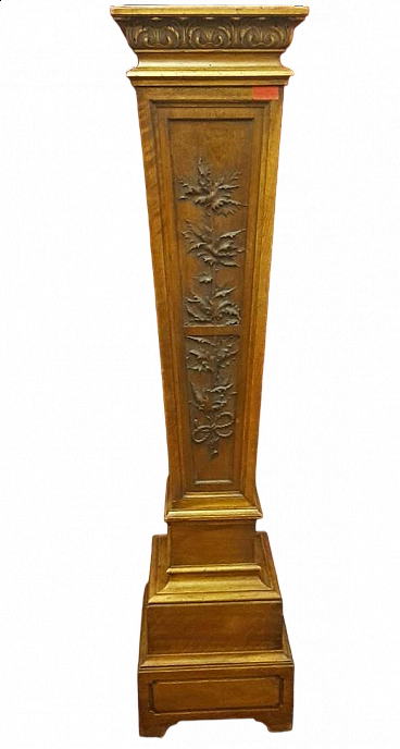 French walnut column, 19th century