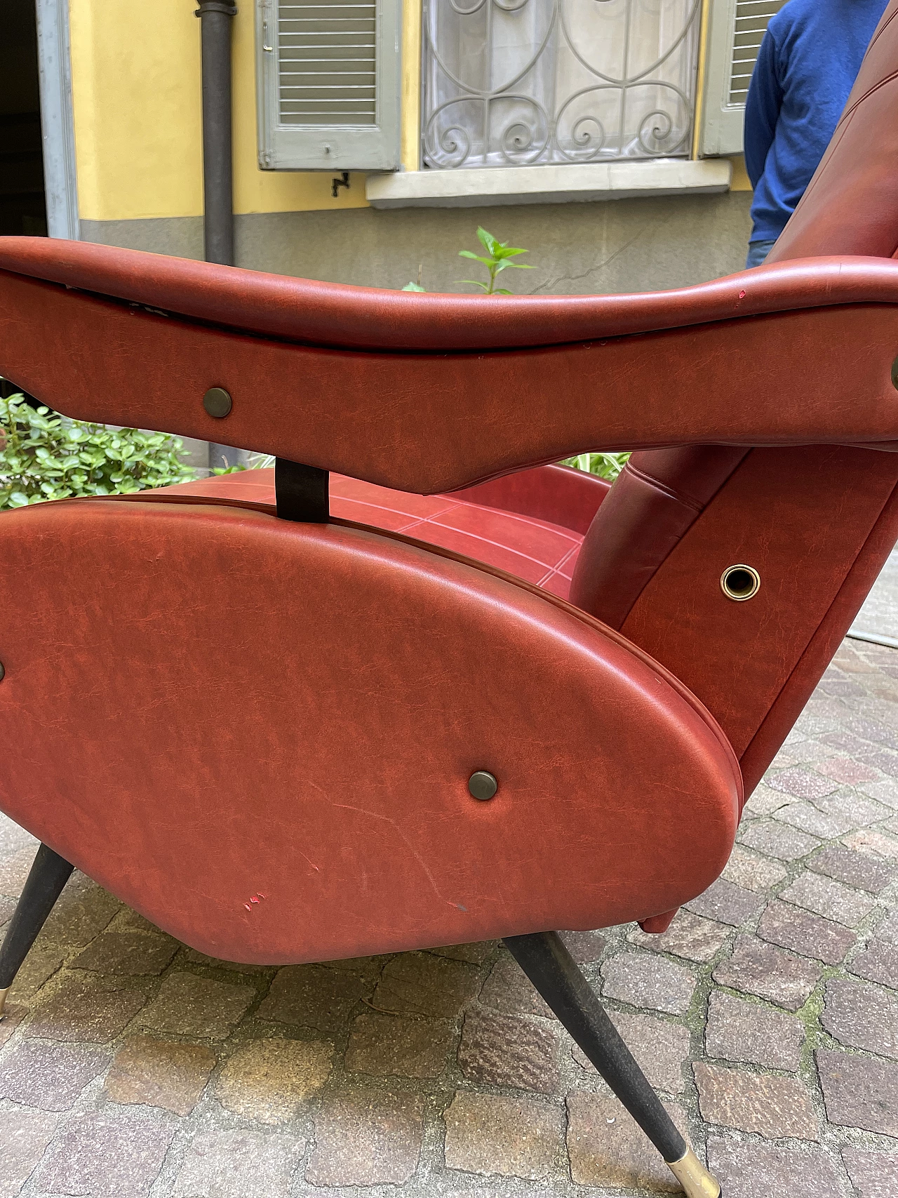 Pair of Oscar armchairs with pouf by Nello Pini for Novarredo, 1960s 19