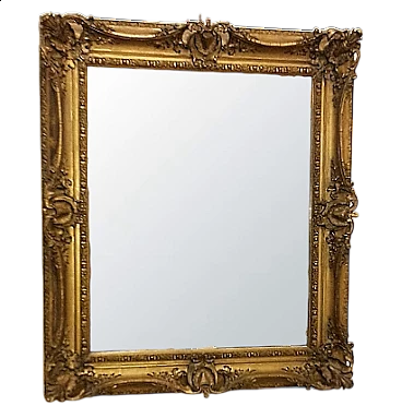 Specchio francese in gesso dorato, '800