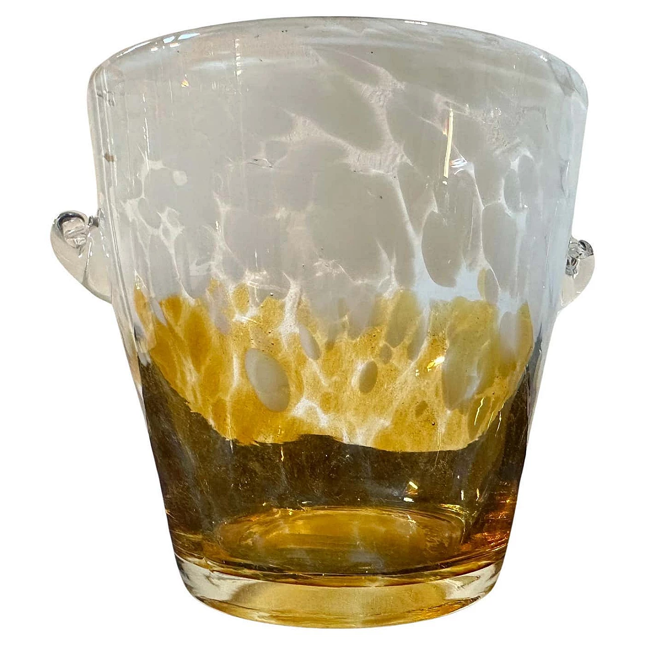 Murano glass ice bucket by Venini, 1980s 1