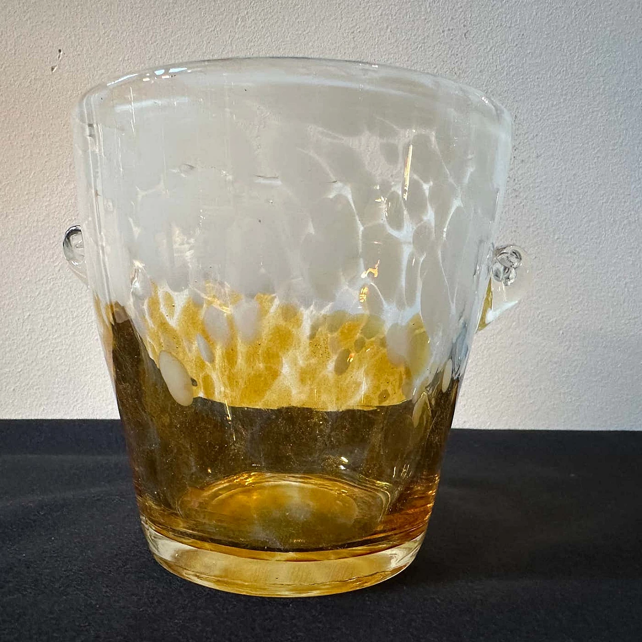 Murano glass ice bucket by Venini, 1980s 2