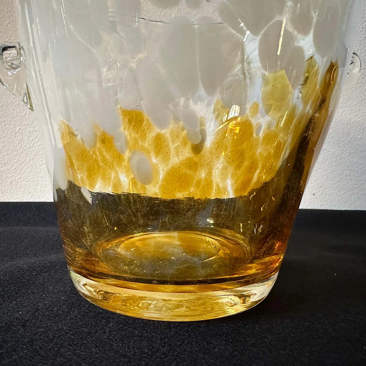 Secchiello per il ghiaccio in vetro di Murano di Venini, anni '80 5