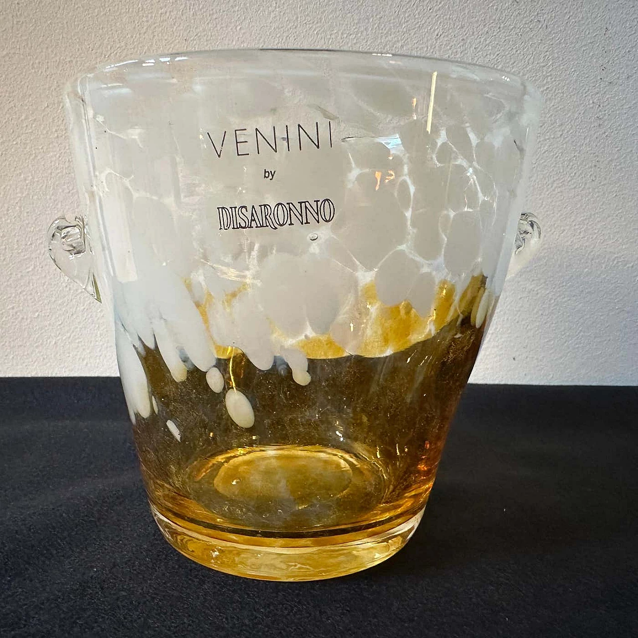 Secchiello per il ghiaccio in vetro di Murano di Venini, anni '80 7