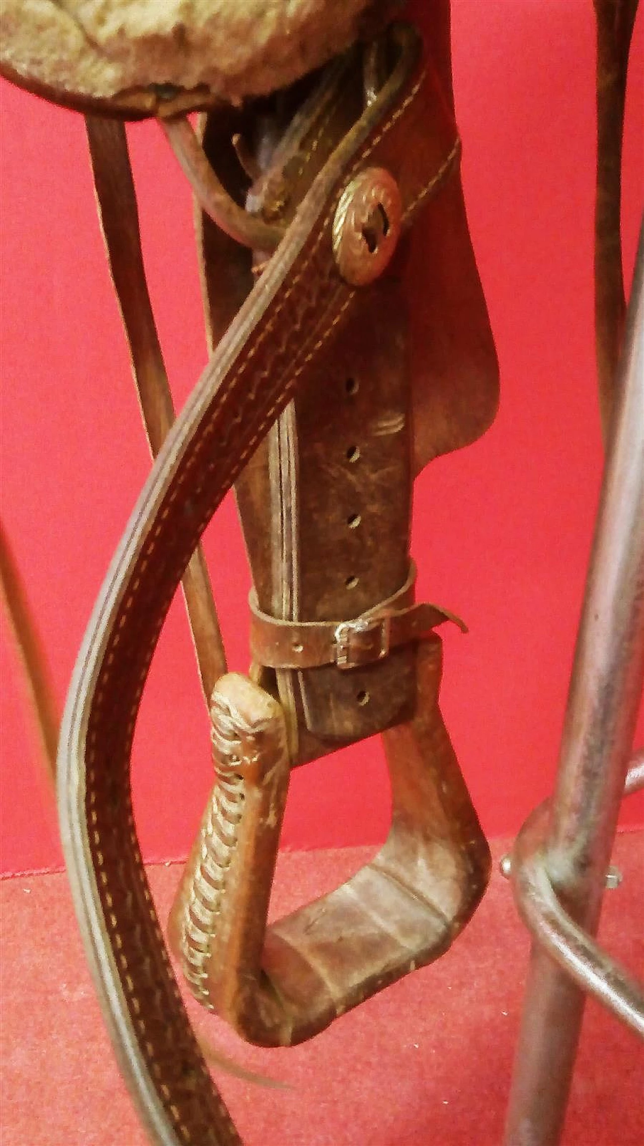 Blue River leather saddle by Billy Cook, early 20th century 7