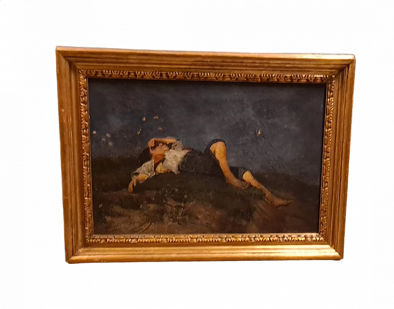 Pastorello a riposo, olio su tela 6