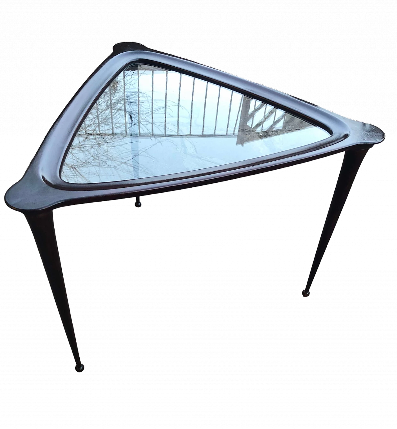 Triangular coffee table by Osvaldo Borsani, 1950s 8