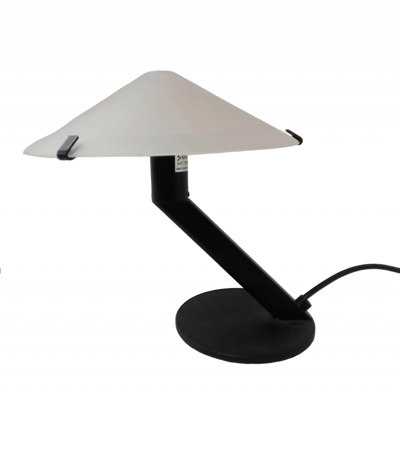 Tobia table lamp in glass and metal by Lamiprogetti, 1980s 5