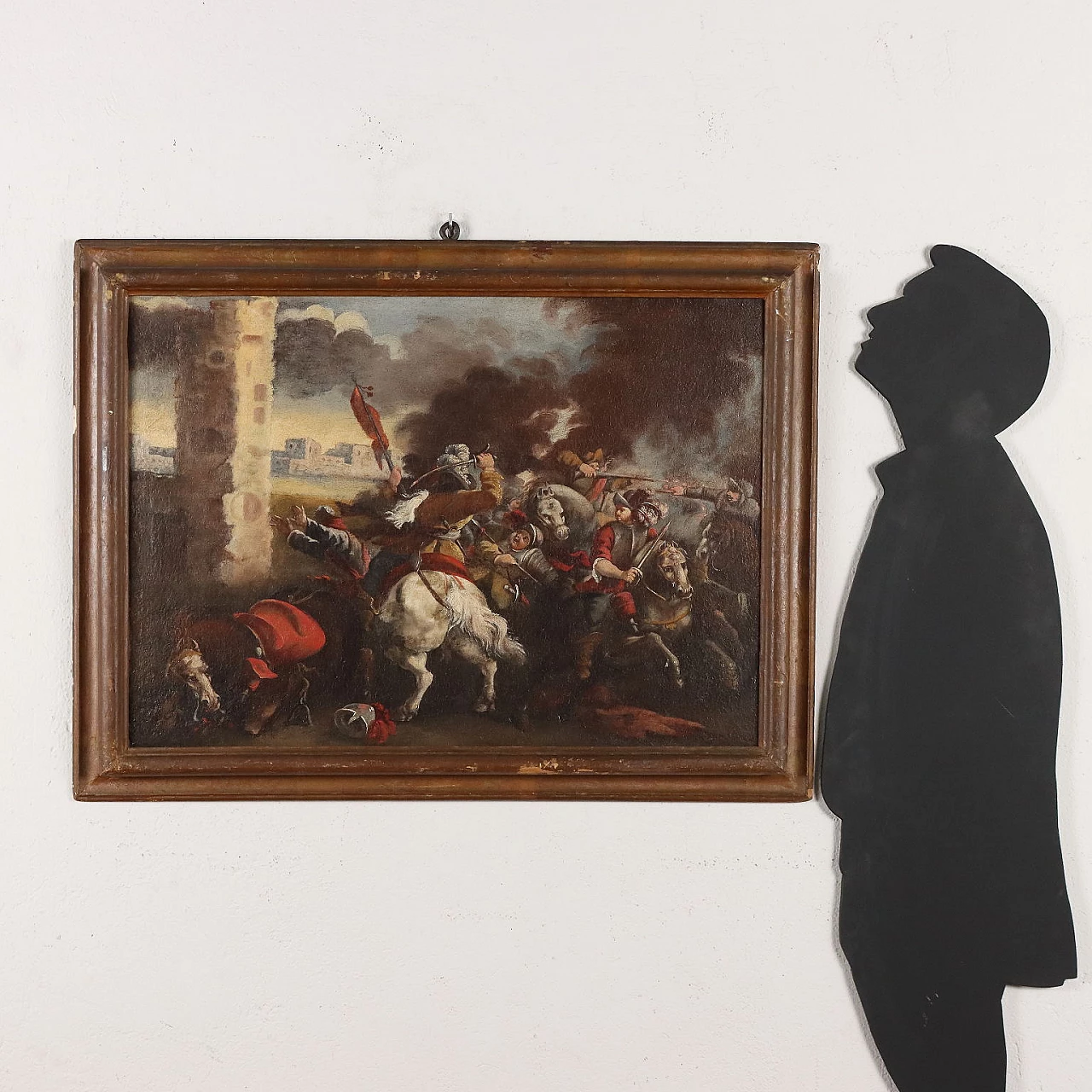 Battle scene, oil on canvas, 18th century 2
