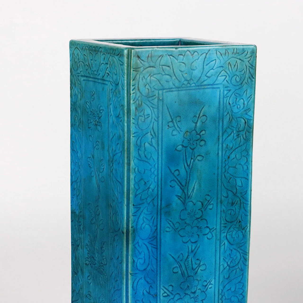 Coppia di vasi Qing in porcellana smaltata, '800 3