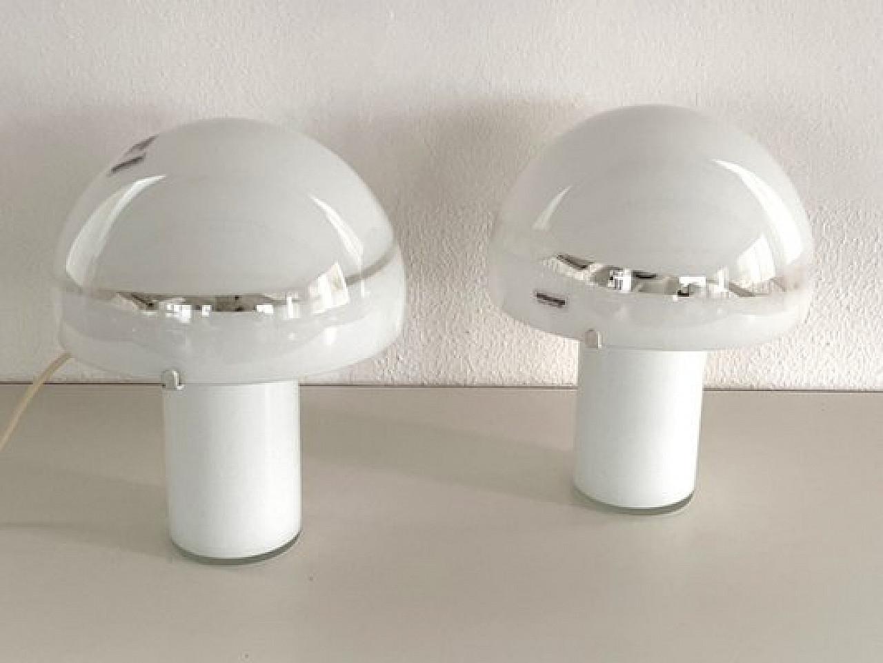 Pair of table lamps in Murano glass from Mazzega, 1970s 1