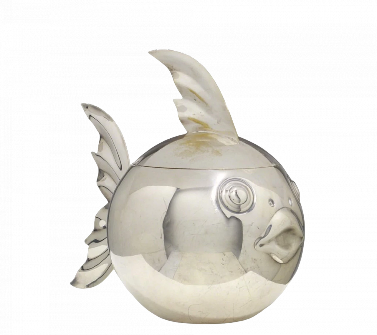 Secchiello per ghiaccio argentato di Teghini Firenze, anni '70 15