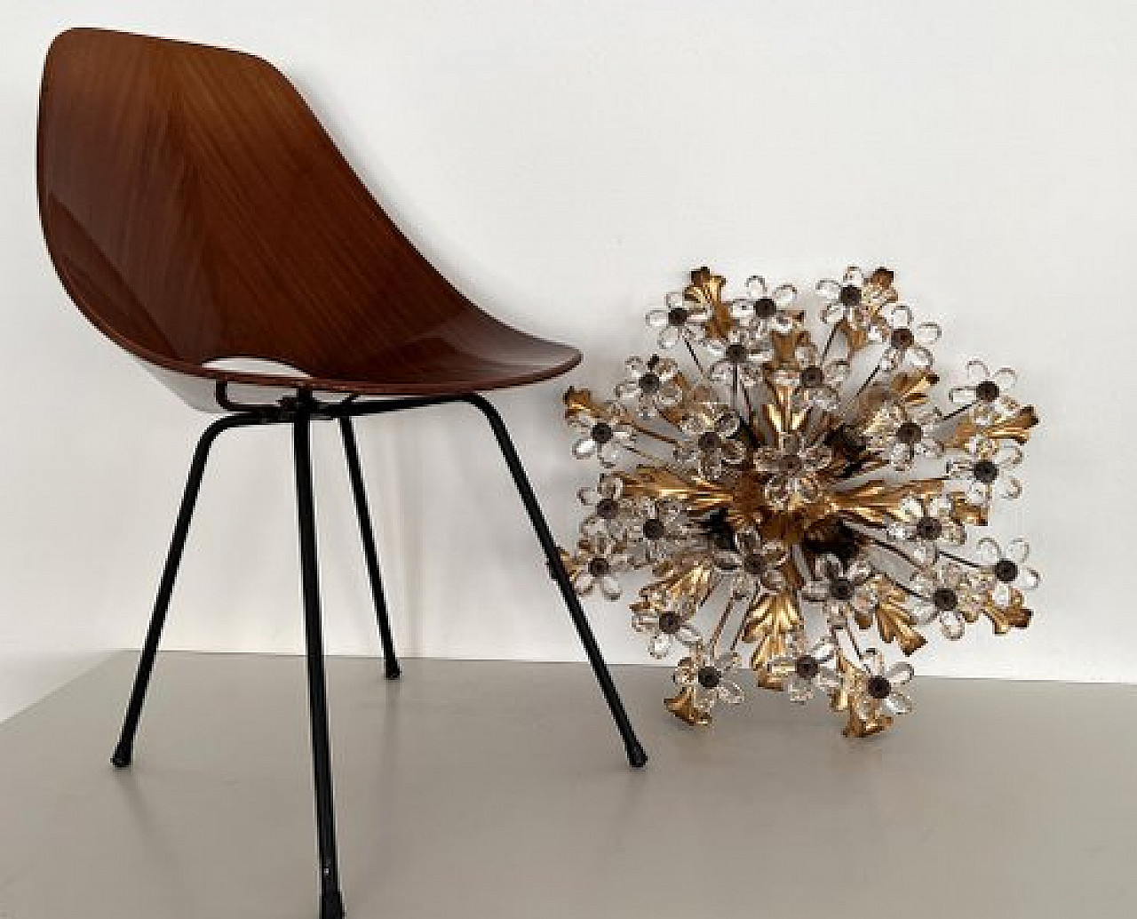 Lampada da incasso in vetro di Murano di Banci Firenze, anni '60 2