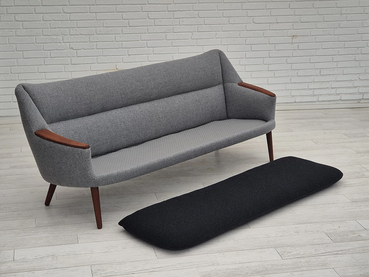 Grey and black sofa 58 by Kurt Østervig for Rolschau Møbler, 1960s 11
