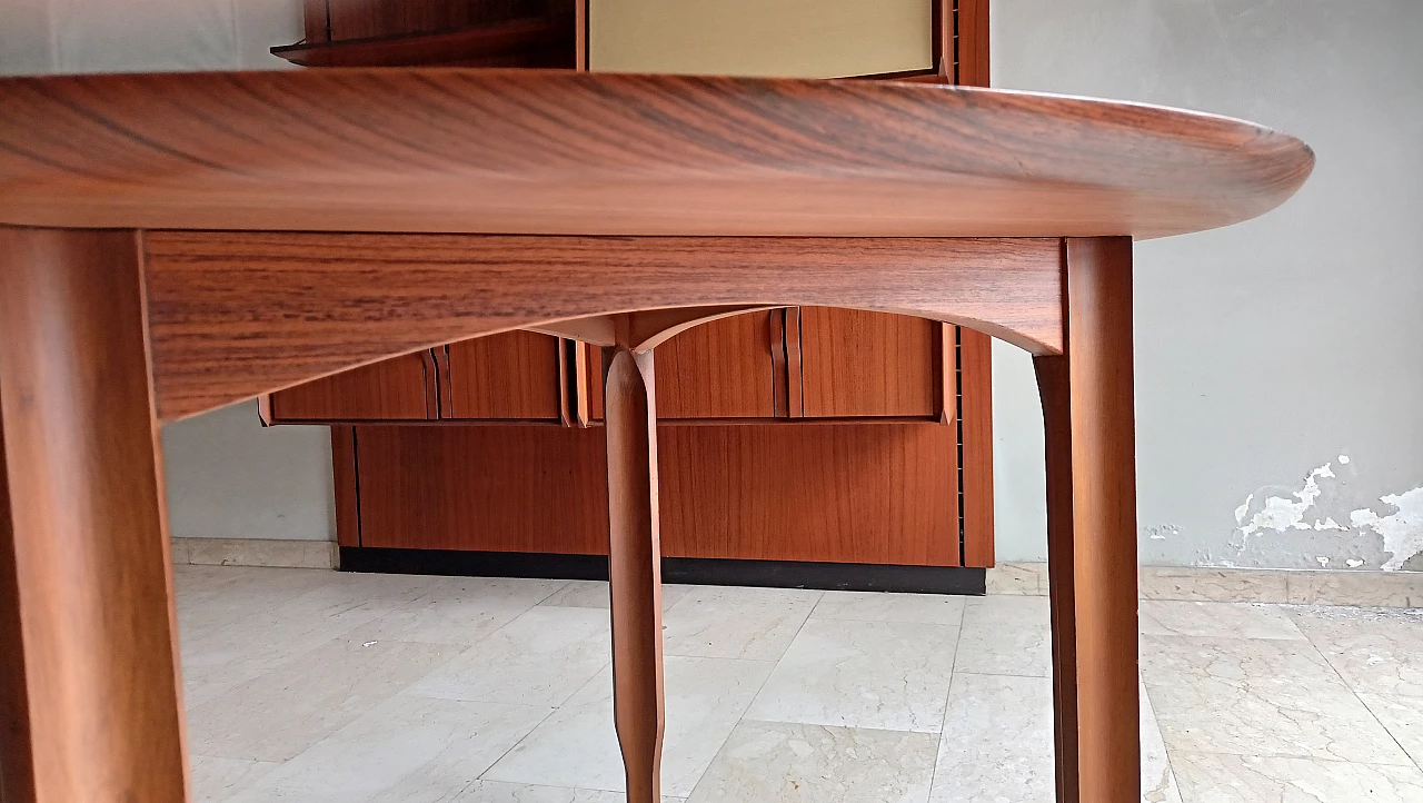 Rounded table in rosewood by Gigi Radice, 1950s 2