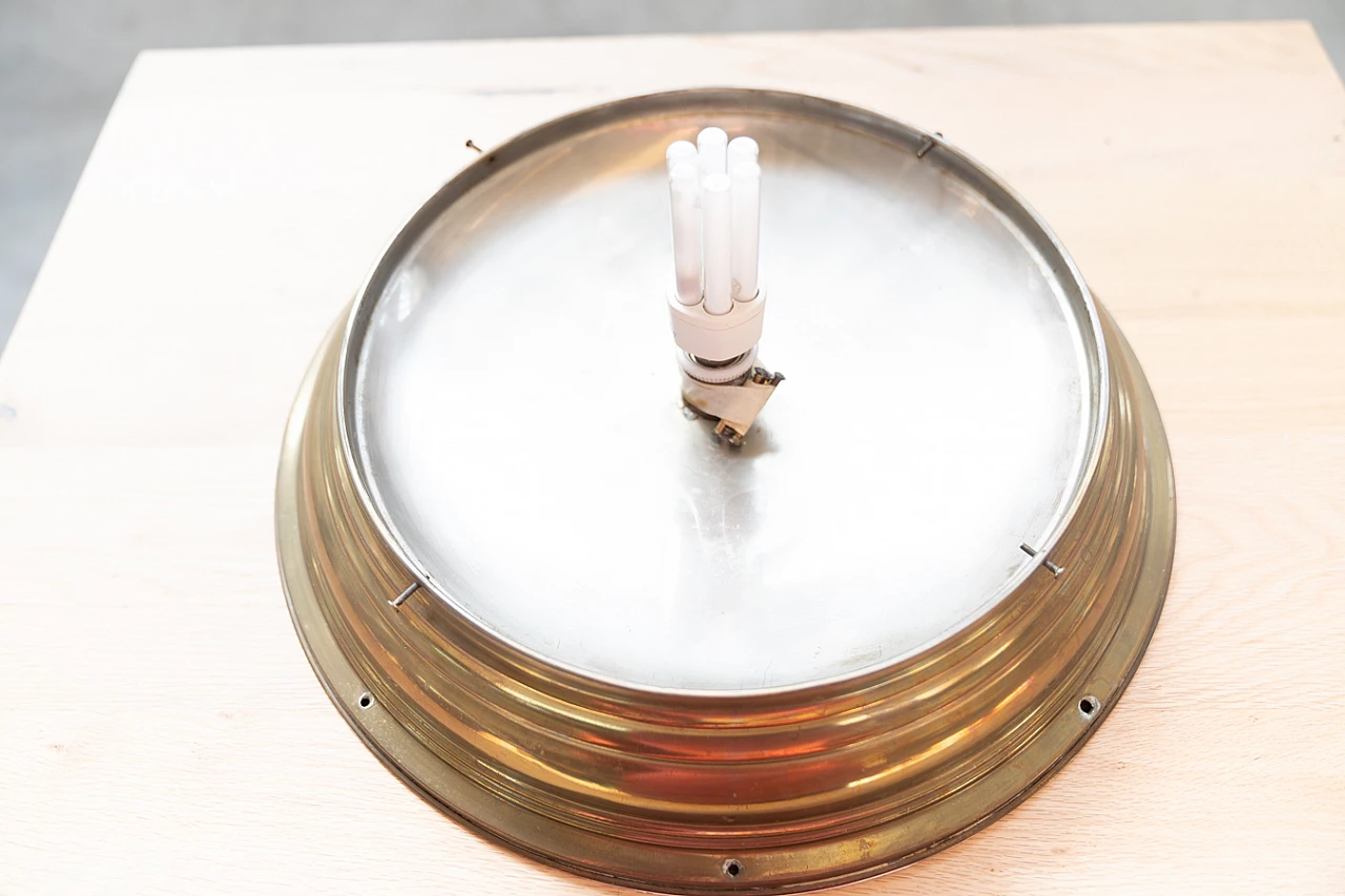 Wall light in glass with brass frame, late 19th century 8
