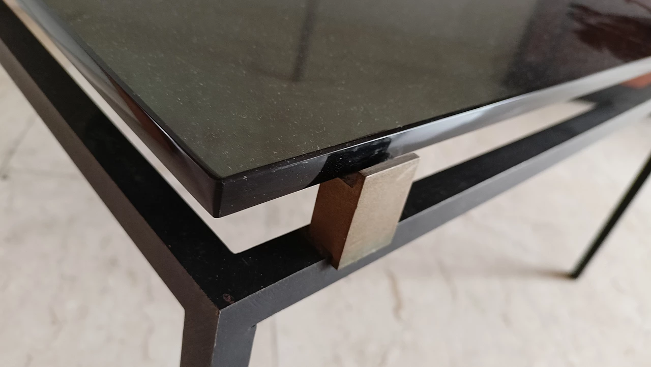 Coffee table in glass and metal by Fontana Arte, 1960s 3