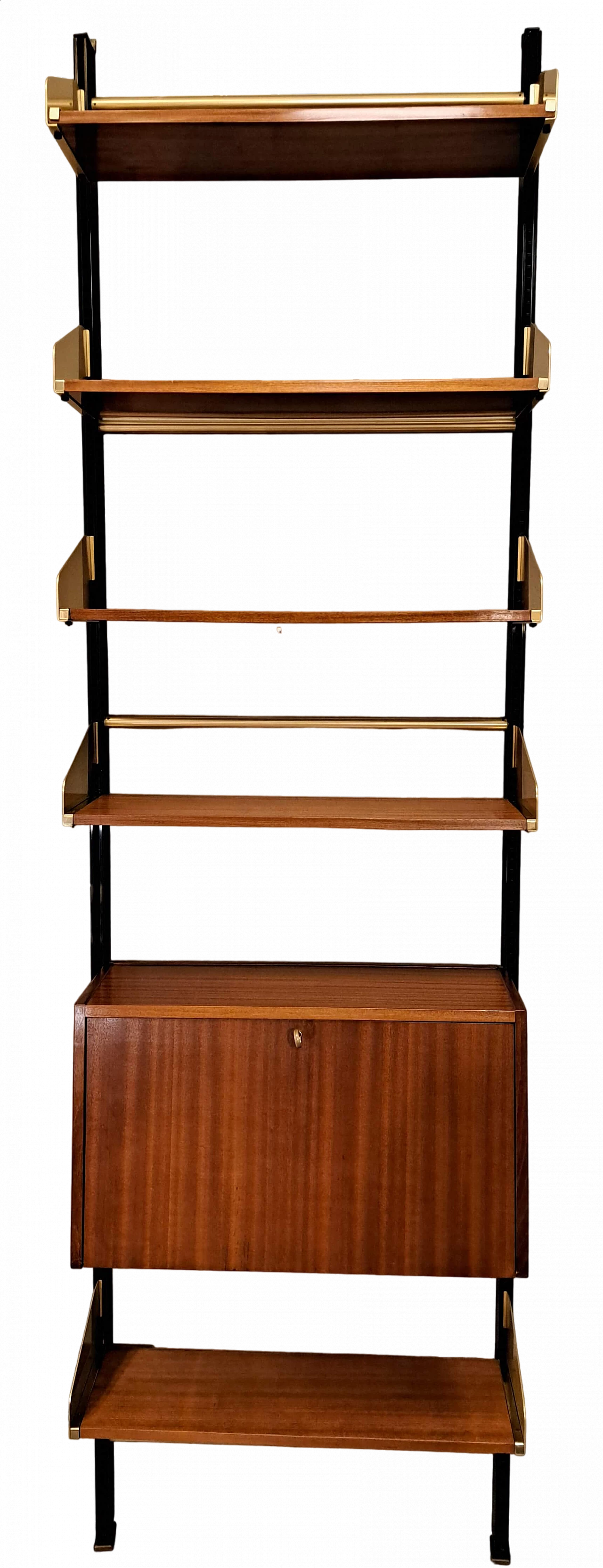 Bookcase in mahogany and brass by FEAL, 1950s 7
