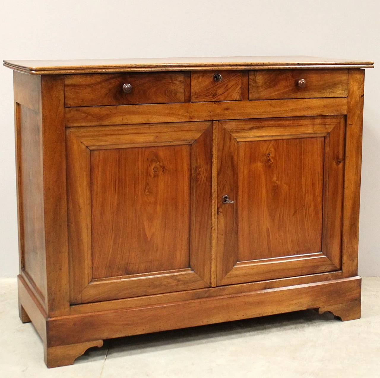 Louis Philippe solid walnut sideboard, first half of the 19th century 1
