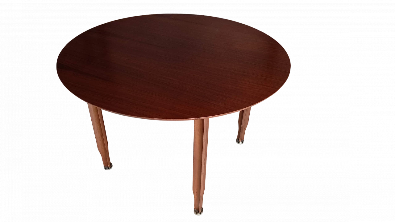 Rounded table in rosewood by Gigi Radice, 1950s 5