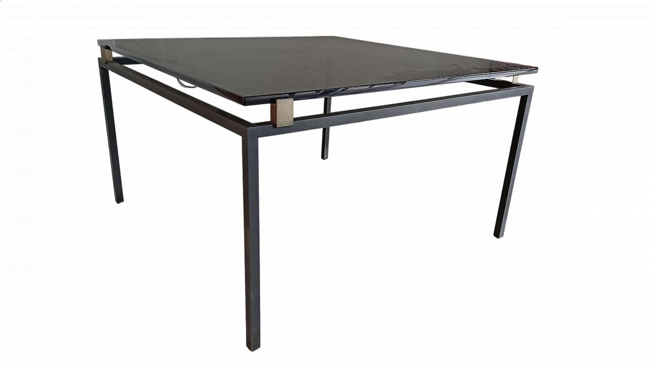 Coffee table in glass and metal by Fontana Arte, 1960s 4