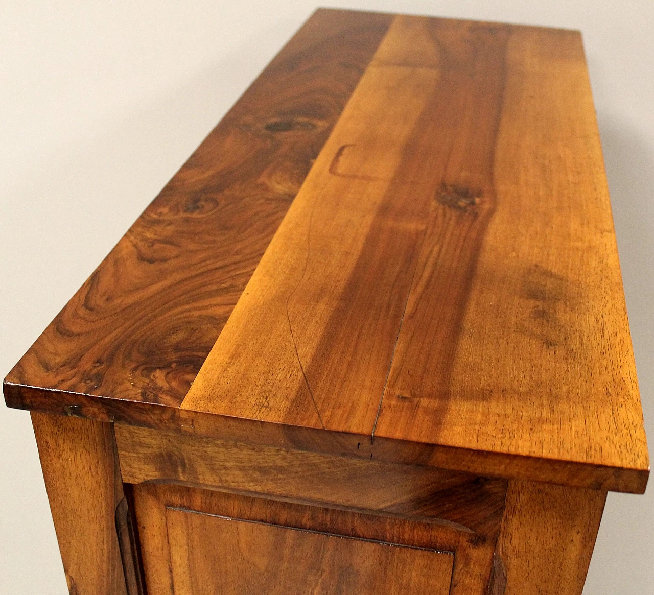 Solid walnut double shutter filing cabinet, early 20th century 2