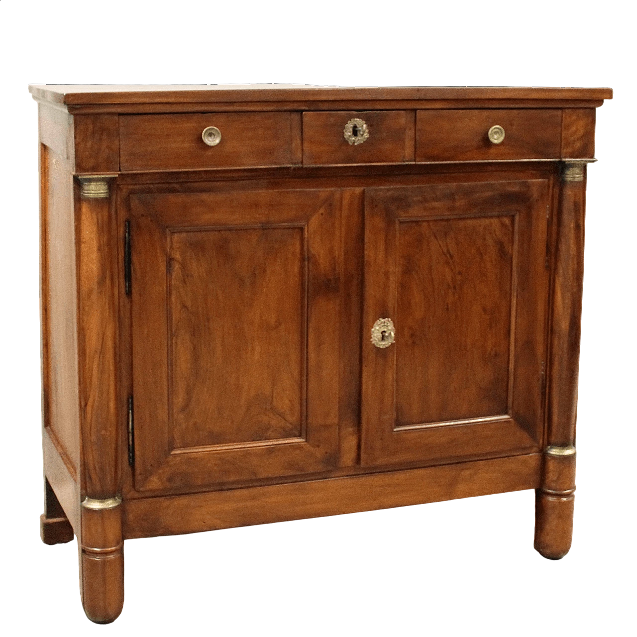 Credenza Impero in noce con ante e cassetti, inizio '800 11