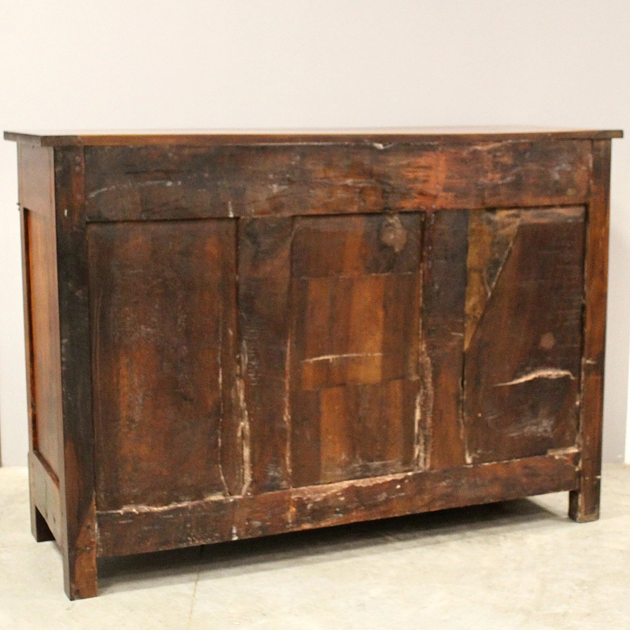 Empire solid walnut sideboard with thread inlays, early 19th century 10