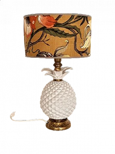 Table lamp with ceramic pineapple base, 1970s