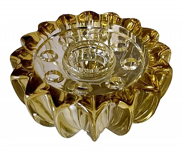 Glass flower holder bowl by Pierre D'Avesn, 1930s