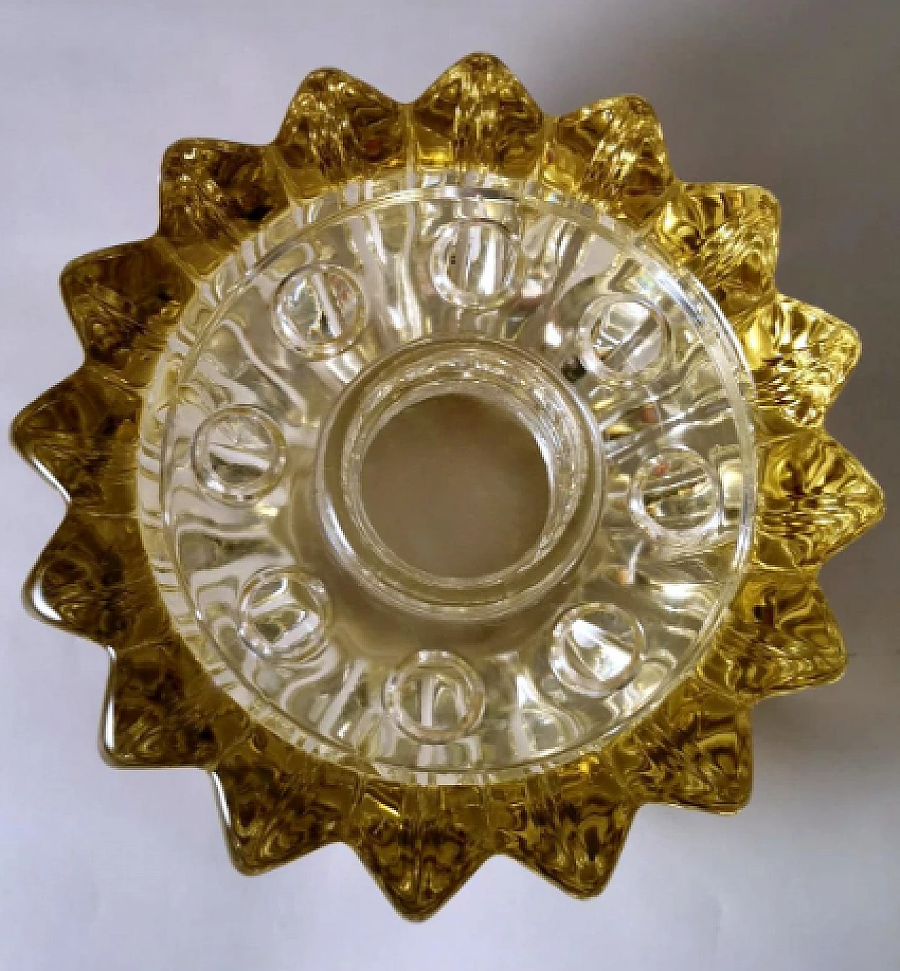 Glass flower holder bowl by Pierre D'Avesn, 1930s 5