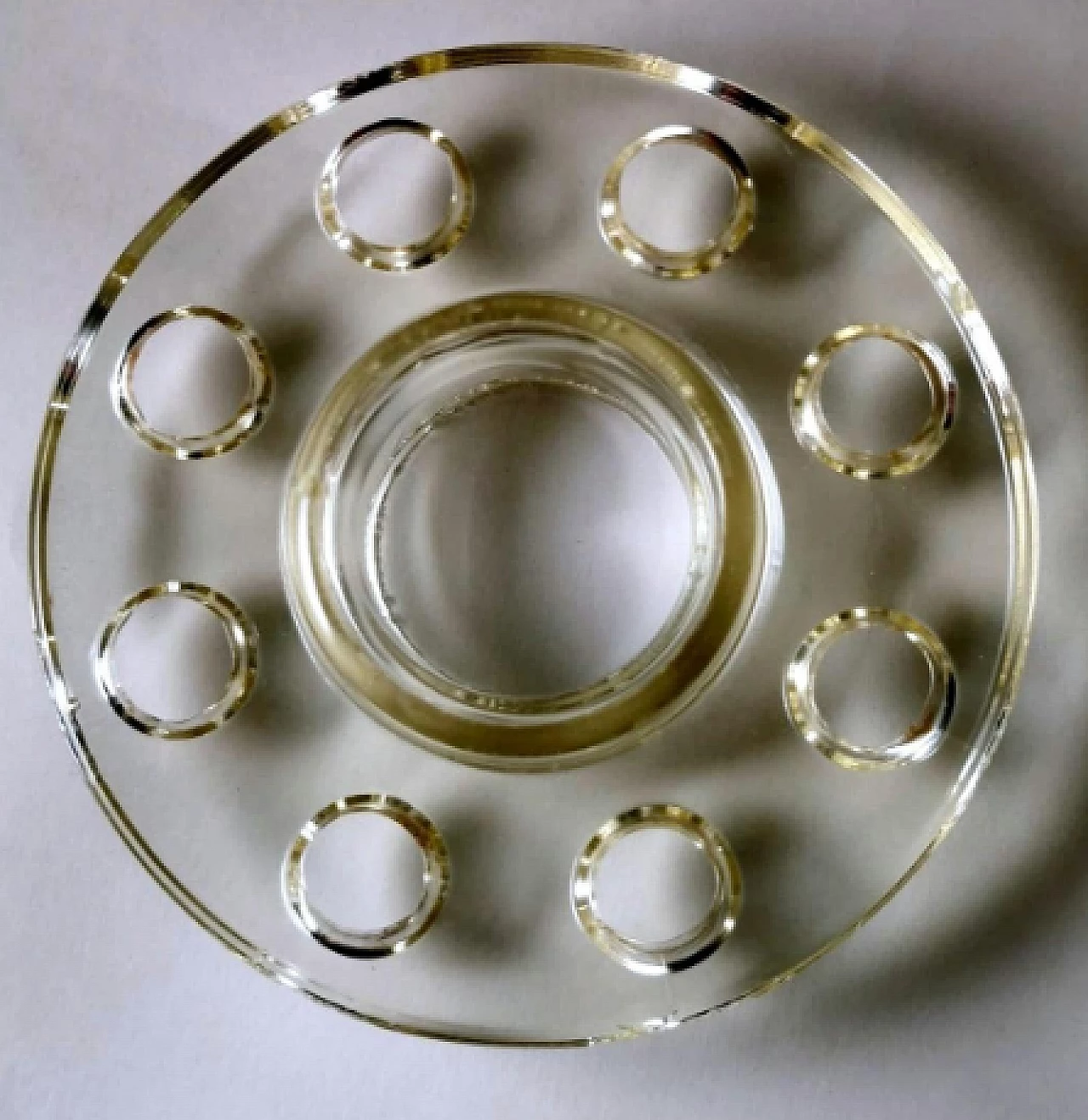 Glass flower holder bowl by Pierre D'Avesn, 1930s 7