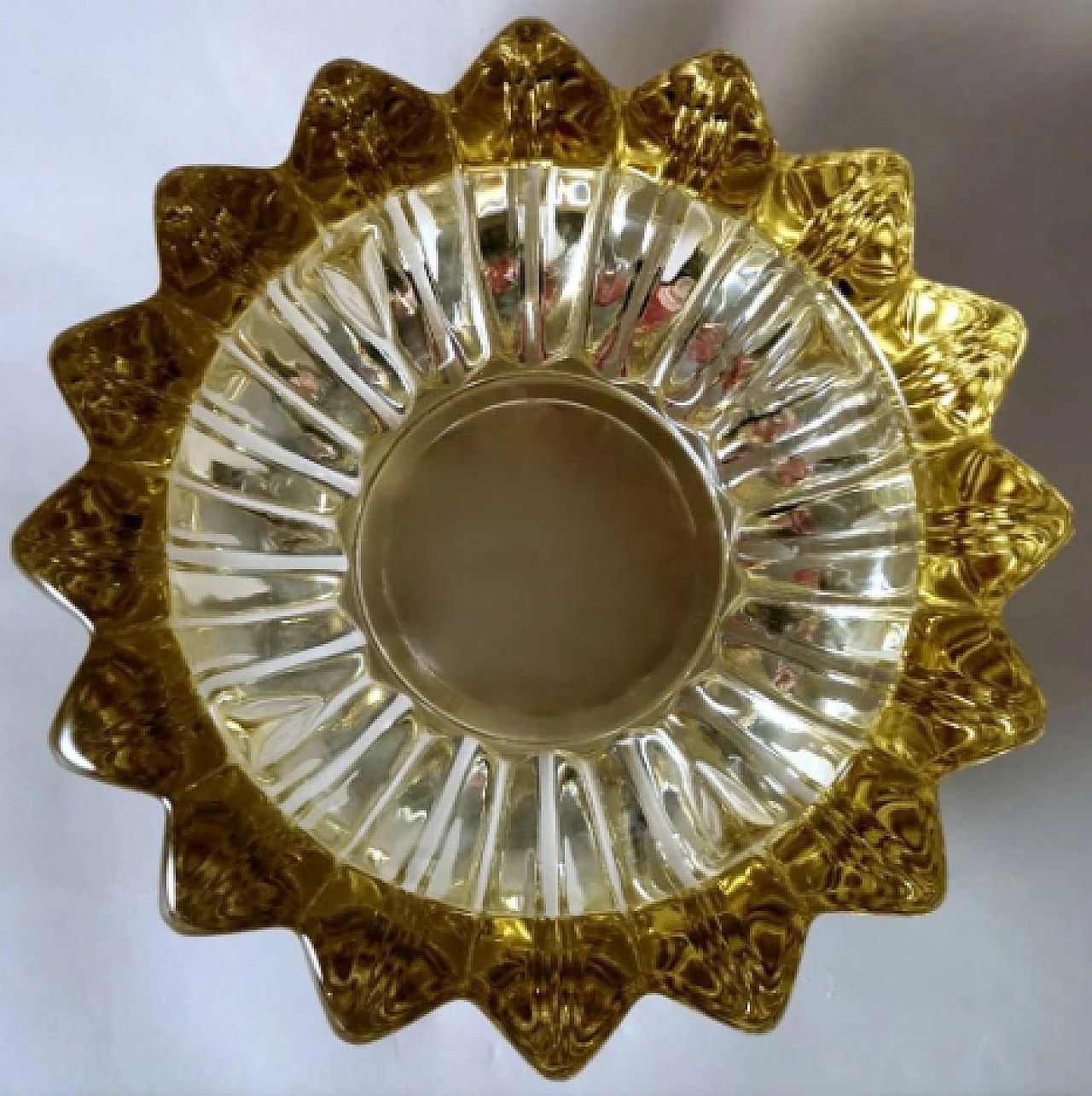 Glass flower holder bowl by Pierre D'Avesn, 1930s 10