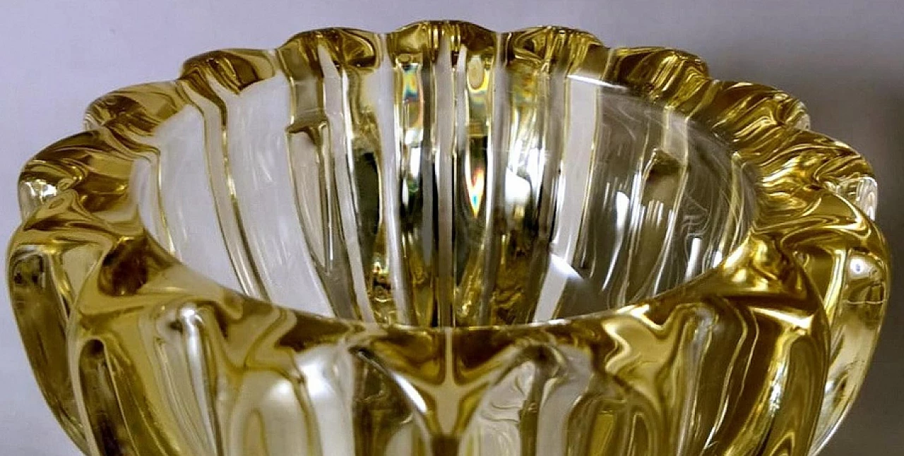 Glass flower holder bowl by Pierre D'Avesn, 1930s 11