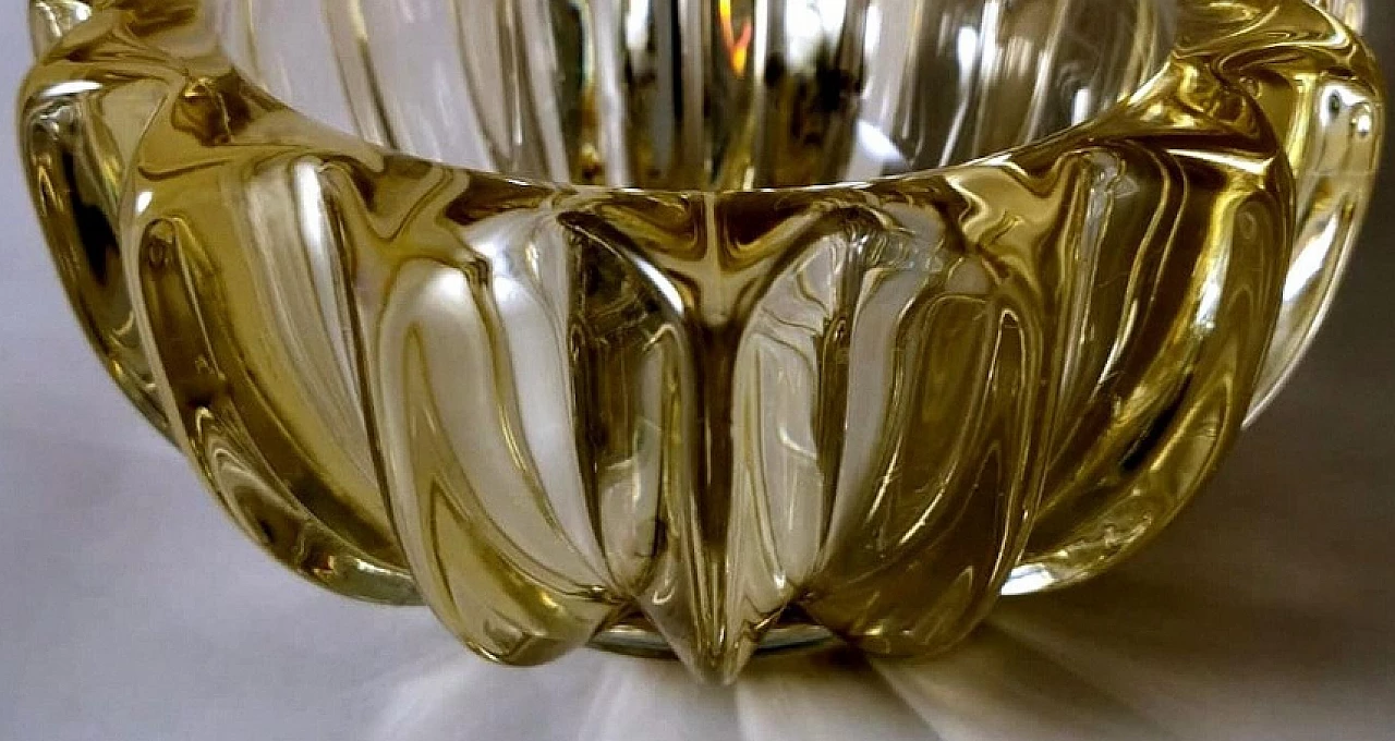 Glass flower holder bowl by Pierre D'Avesn, 1930s 13