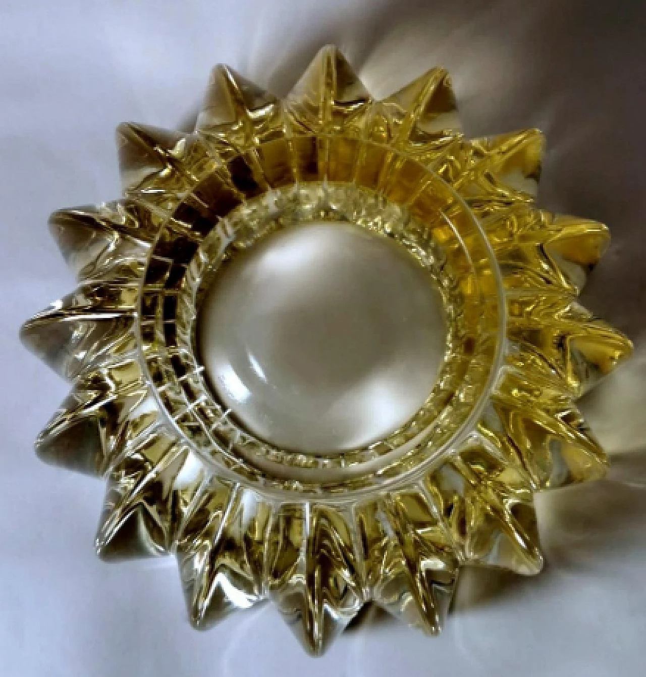 Glass flower holder bowl by Pierre D'Avesn, 1930s 14
