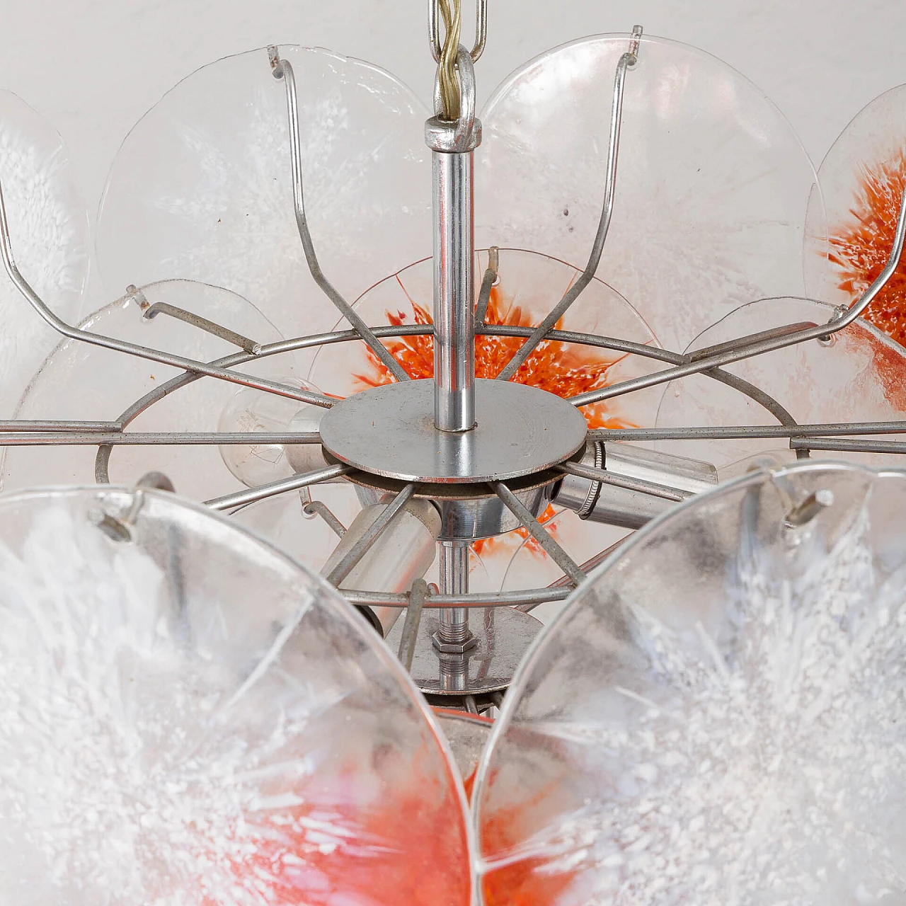 Murano glass Fiocchi di Neve chandelier by Vistosi, 1970s 5