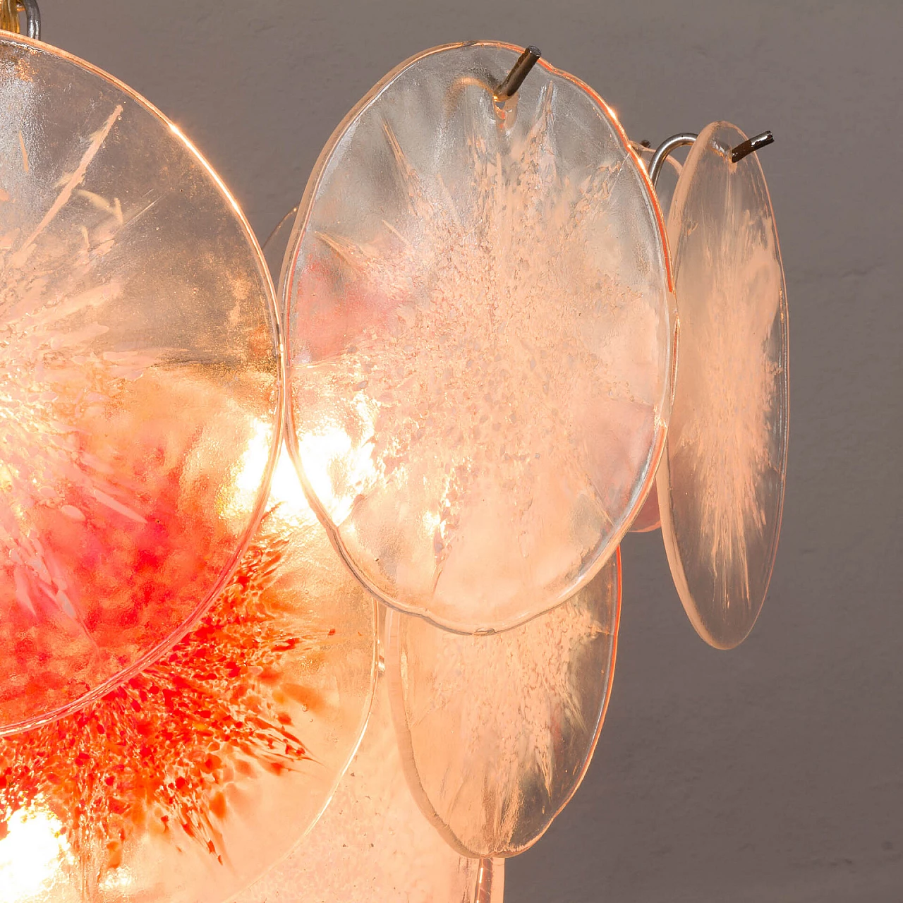 Murano glass Fiocchi di Neve chandelier by Vistosi, 1970s 14