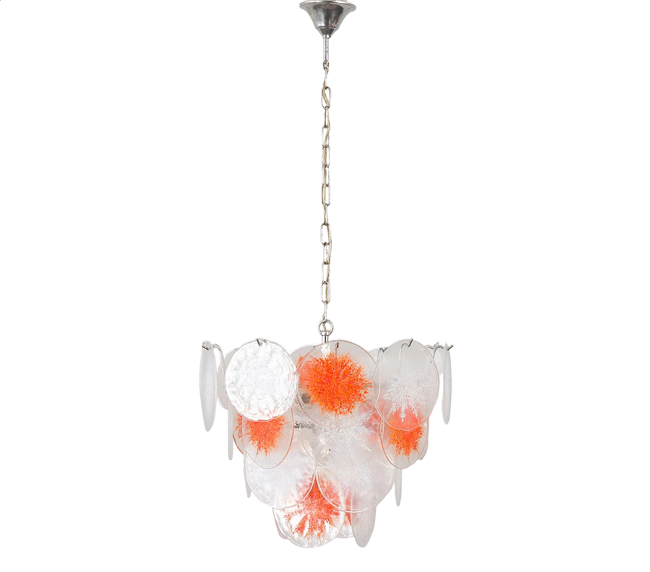 Murano glass Fiocchi di Neve chandelier by Vistosi, 1970s 17