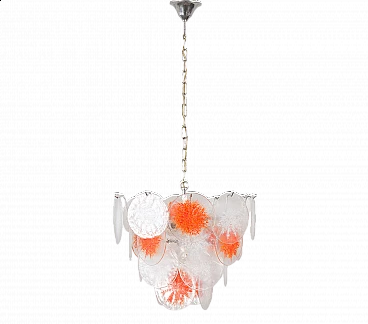 Murano glass Fiocchi di Neve chandelier by Vistosi, 1970s