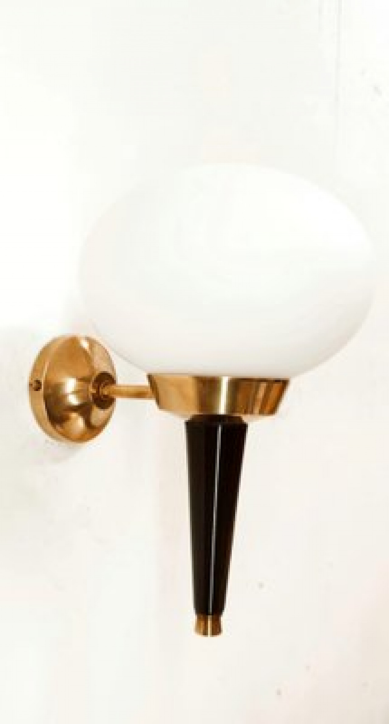 Applique in vetro, alluminio e ottone di Stilnovo, anni '60 8