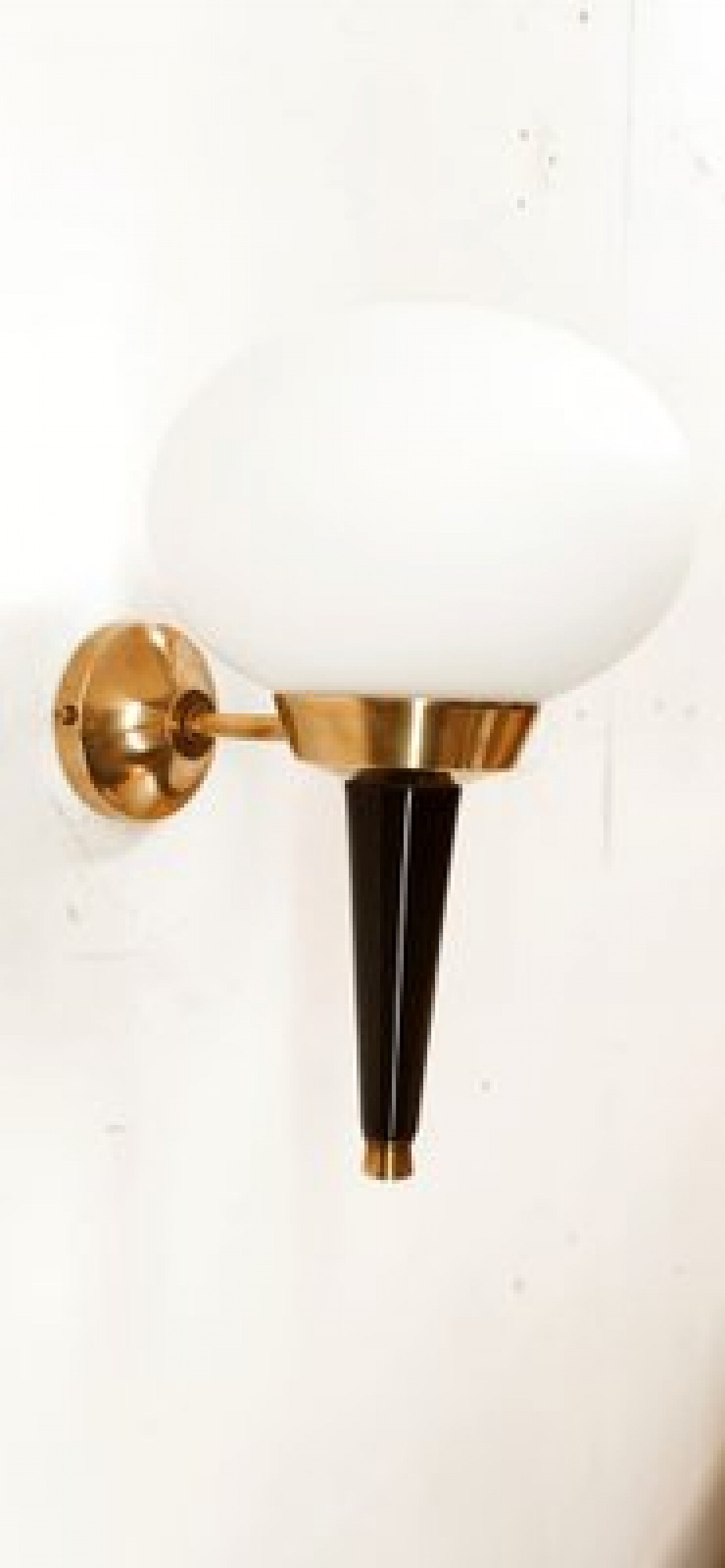 Applique in vetro, alluminio e ottone di Stilnovo, anni '60 11