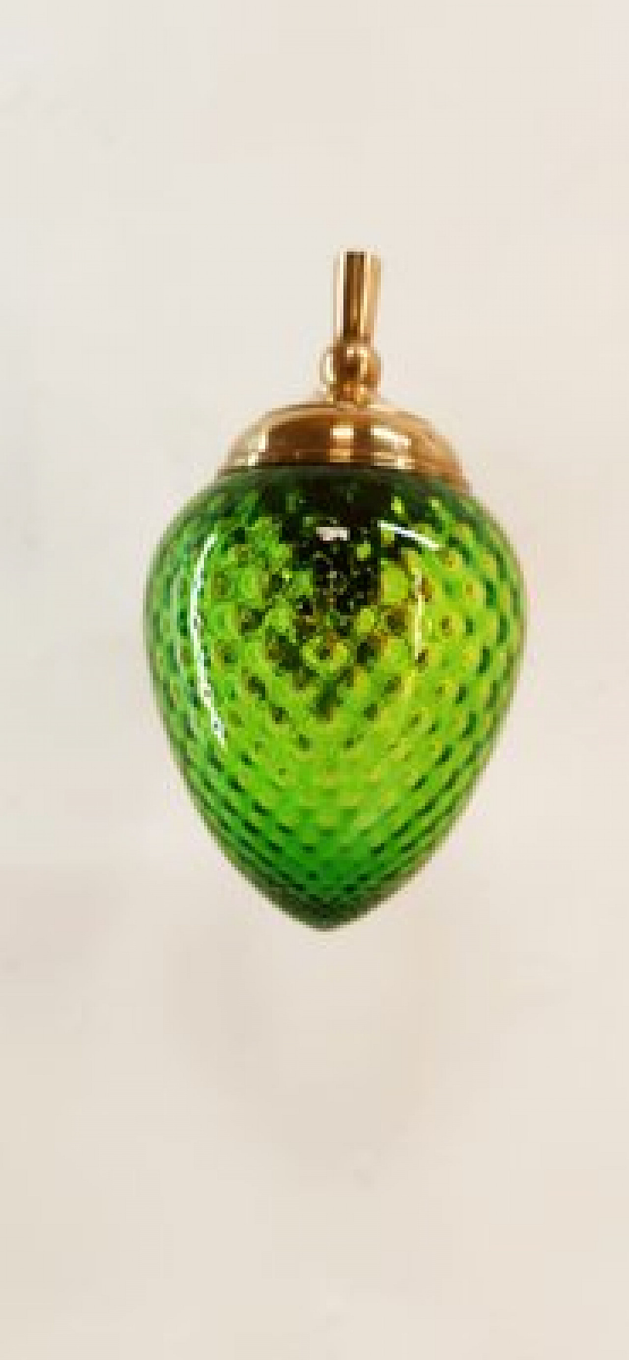 Green glass and brass wall light, 1960s 4