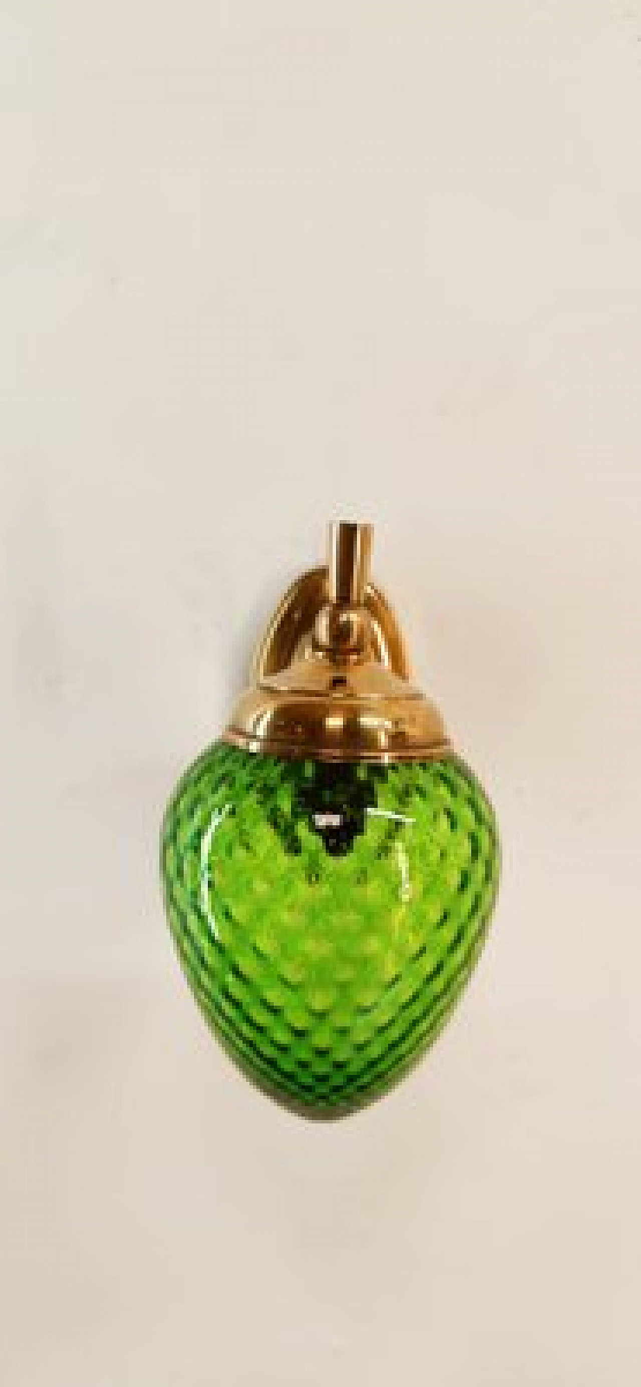 Green glass and brass wall light, 1960s 21