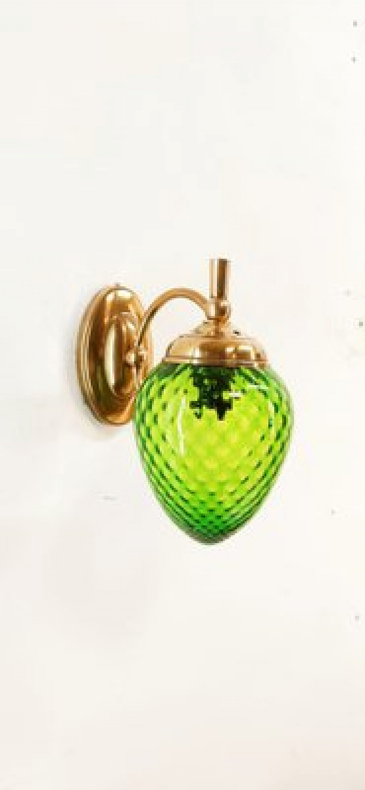 Green glass and brass wall light, 1960s 33