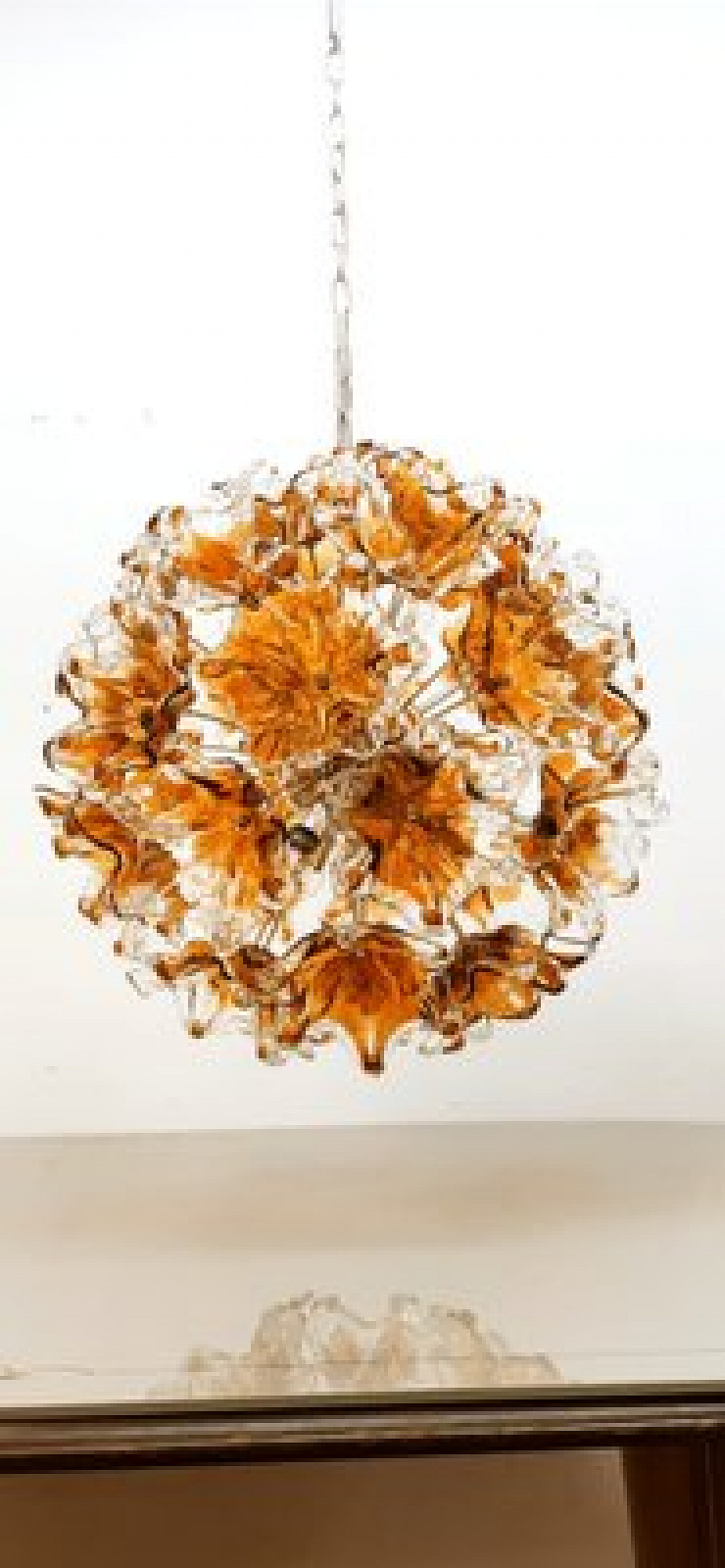 Flower Sputnik chandelier by Mazzega, 1970s 1