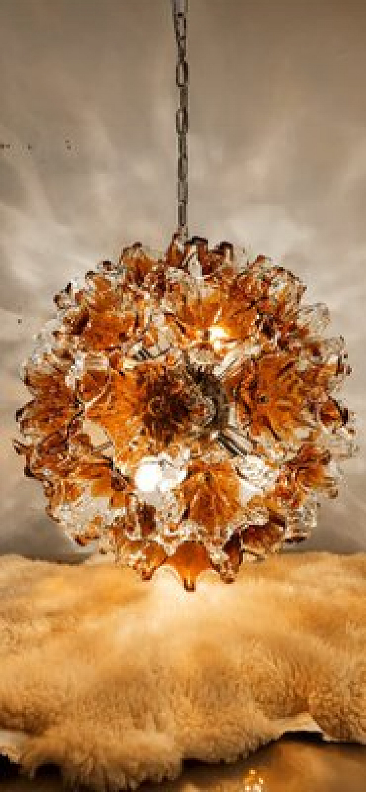 Flower Sputnik chandelier by Mazzega, 1970s 2